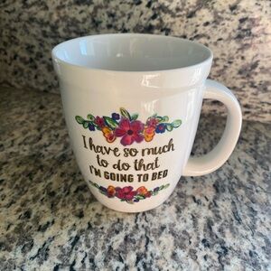 NEW! Vintage Natural Life Floral White Mug